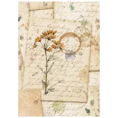 Stamperia A6 Mini Rice Paper - Flowers and Poems