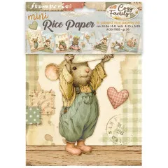 Stamperia A6 Mini Rice Paper - Cozy Family