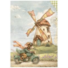 Stamperia A6 Mini Rice Paper - Cozy Family