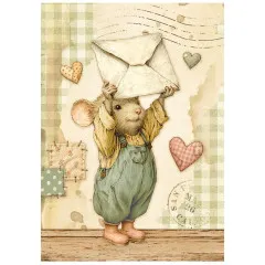 Stamperia A6 Mini Rice Paper - Cozy Family