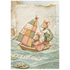 Stamperia A6 Mini Rice Paper - Cozy Family