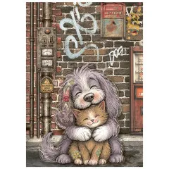 Stamperia A6 Mini Rice Paper - Furry Friends 2 by Antonis Tzanidakis