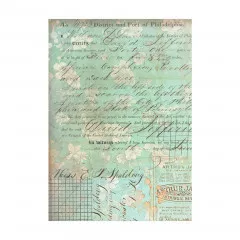 Stamperia A6 Rice Paper - Brocante Antiques - Backgrounds