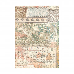 Stamperia A6 Rice Paper - Brocante Antiques - Backgrounds