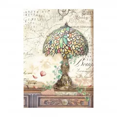 Stamperia A6 Rice Paper - Brocante Antiques - Backgrounds