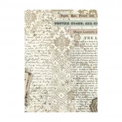 Stamperia A6 Rice Paper - Brocante Antiques - Backgrounds