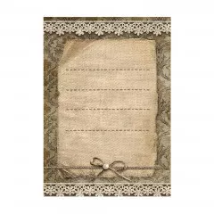 Stamperia A6 Rice Paper - Old Lace - Backgrounds