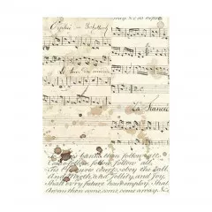 Stamperia A6 Rice Paper - Music - Backgrounds