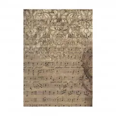 Stamperia A6 Rice Paper - Music - Backgrounds