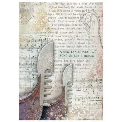 Stamperia A6 Rice Paper - Venice City of Art - Backgrounds