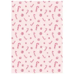 Stamperia A6 Rice Paper - Candy Christmas - Backgrounds