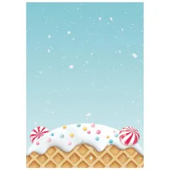 Stamperia A6 Rice Paper - Candy Christmas - Backgrounds