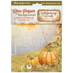 Stamperia A6 Rice Paper - Whispering Woods - Backgrounds