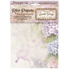 Stamperia A6 Rice Paper - Quiet Days - Backgrounds