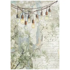 Stamperia A6 Rice Paper - Herbarium Silvae - Backgrounds