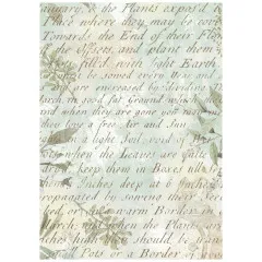 Stamperia A6 Rice Paper - Herbarium Silvae - Backgrounds