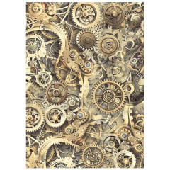 Stamperia A6 Rice Paper - Gardens of Time by Antonis Tzanidakis - Backgrounds