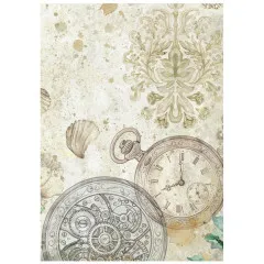 Stamperia A6 Rice Paper - Gardens of Time by Antonis Tzanidakis - Backgrounds