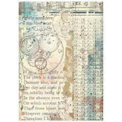 Stamperia A6 Rice Paper - Gardens of Time by Antonis Tzanidakis - Backgrounds