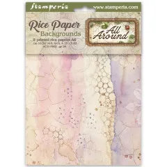 Stamperia A6 Rice Paper - All Around - Backgrounds