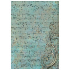 Stamperia A6 Rice Paper - Symphony by Sara Alcobendas - Backgrounds