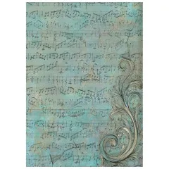 Stamperia A6 Rice Paper - Symphony by Sara Alcobendas - Backgrounds