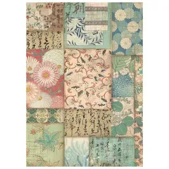 Stamperia A6 Rice Paper - Oriental Garden - Backgrounds