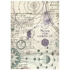 Stamperia A6 Rice Paper - Cosmos - Backgrounds by Cristina Radovan