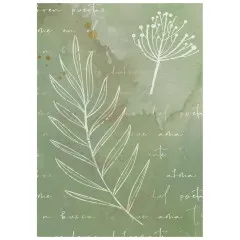 Stamperia A6 Rice Paper - Flowers and Poems - Backgrounds