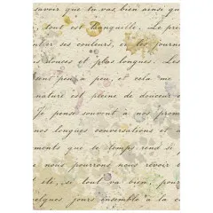 Stamperia A6 Rice Paper - Flowers and Poems - Backgrounds