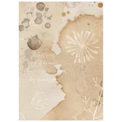 Stamperia A6 Rice Paper - Flowers and Poems - Backgrounds