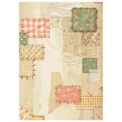 Stamperia A6 Rice Paper - Cozy Family - Backgrounds