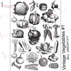 Transfer Me Sheet A4 - Vintage Vegetables