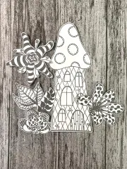 Dylusions Cling Stamps - Down in the Woods