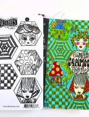 Dylusions Cling Stamps - A Heck of Hexies