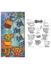 Dylusions Cling Stamps - Fancy a Cuppa