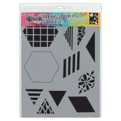 Dylusions Stencils 2 Inch - Quilt (large)