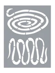 Dylusions 9x12 Stencil - Down the Rabbit Hole