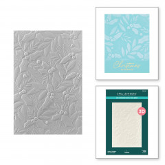 Spellbinders 3D Embossing Folder - Holly & Foliage