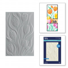 Spellbinders - 3D Embossing Folder - Twirling Tulips