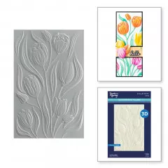 Spellbinders - 3D Embossing Folder - Twirling Tulips