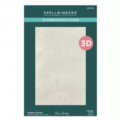 Spellbinders - 3D Embossing Folder - Feather Flourish