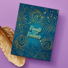 Spellbinders - 3D Embossing Folder - Feather Flourish