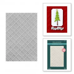 Spellbinders - 3D Embossing Folder - Argyle Plaid