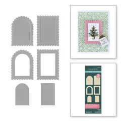 Spellbinders - 3D Emboss & Cut Folder - Holiday Magic - Postage Stamps