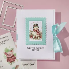 Spellbinders - 3D Emboss & Cut Folder - Holiday Magic - Postage Stamps