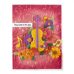Spellbinders - 3D Embossing Folder - Bibi's Musical Notes - Musical Notes
