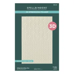 Spellbinders - 3D Embossing Folder - Tabbed Classics - Polka Dot & Posy Duo