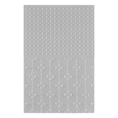 Spellbinders - 3D Embossing Folder - Tabbed Classics - Polka Dot & Posy Duo