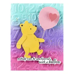 Spellbinders - 3D Embossing Folder - Say Cheese Classic Pooh Birthday - Numbers